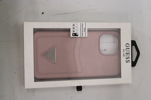 SALE OUT. Guess GUHCP13XPSATPP iPhone 13 Pro Max 6,7" różowy / pink hardcase SaffianoTriangle Logo Cardslot DIRTY PACKAGING | GUESS DIRTY PACKAGING
