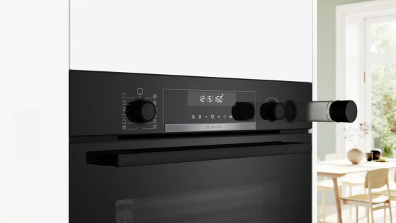 Bosch Oven | HRG578BB7 | 71 L | Electric | Pyrolysis | Knobs | Steam function | Height 59.5 cm | Width 59.4 cm | Black