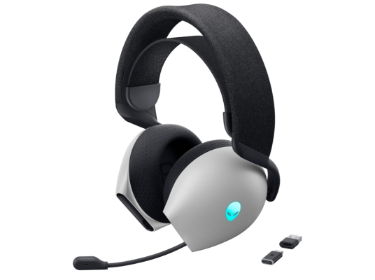 Dell Gaming Headset | Alienware Tri Mode AW725H | Bluetooth | Over-Ear | Microphone | Noise canceling | Wireless | Lunar Light