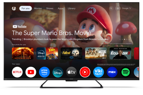 Sharp | 55HR7265E | 55 | Smart TV | Google TV | Black