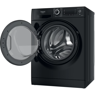 Hotpoint | Washing Machine With Dryer | NDD 11725 BDA EE | Energy efficiency class E | Front loading | 7 kg | Washing capacity 11 kg | Yes | LCD | Depth 61 cm | Steam function | Black