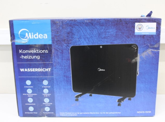 SALE OUT. Midea NDK15-15MR Convection Heater, Black | SALE OUT. Midea | Convection Heater | NDK15-15MR | Convection Heater | 1500 W | Number of power levels 3 | Black | DAMAGED PACKAGING, DENT ON THE BACK AND SCRATCHES ON EDGE | IPX4