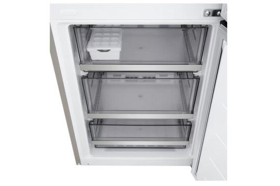 LG Refrigerator | GBBSJ10EPY | Energy efficiency class E | Free standing | Combi | Height 186 cm | No Frost system | Fridge net capacity 220 L | Freezer net capacity 113 L | Display | 35 dB | Prime Silver