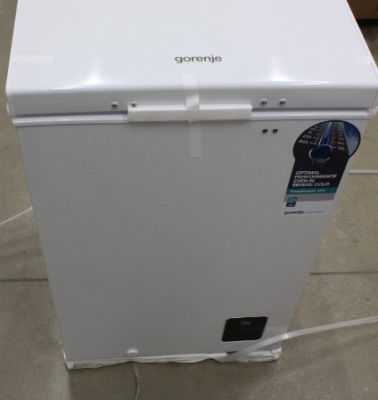 SALE OUT. Gorenje Freezer | FH10EAW | Energy efficiency class E | Chest | Free standing | Height 85.4 cm | Total net capacity 95 L | White | DAMAGED PACKAGING, DENTS AND SCRATCH ON SIDE