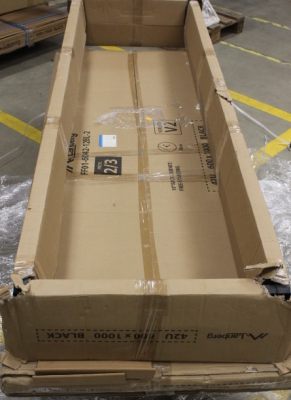 Lanberg Rack cabinet 19" free-standing 42U / 600x1000 (flat pack) with glass door lCD V2 | FF01-6042-12BL | DAMAGED PACKAGING, SCRATCHED ON THE FROM PARTS | Black