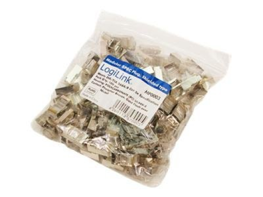 MP0003 | CAT5e Modular PlugSuitable for 8P8C Round CableConnector shieldedGold-plated contacts