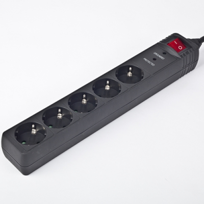 Surge Protector SPG5-C-5 / 1.5 m / 5 Sockets / Black