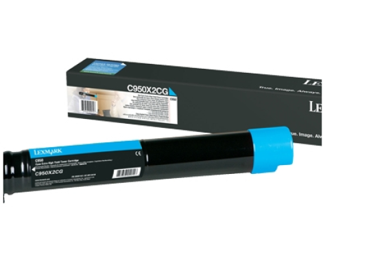 Lexmark C950X2CG | C950 Cyan Extra High Yield Toner Cartridge | Cartridge | Cyan