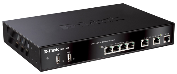 D-Link | WLAN Controller | DWC-1000 | No Wi-Fi | 10 / 100 / 1000 Mbit / s | Ethernet LAN (RJ-45) ports 4 | MU-MiMO No | no PoE | 2xUSB 2.0