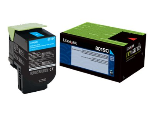 Lexmark 80C2SC0 | 802SCE Cyan Standard Yield Corporate Cartridge (2k) | Cartridge | Cyan