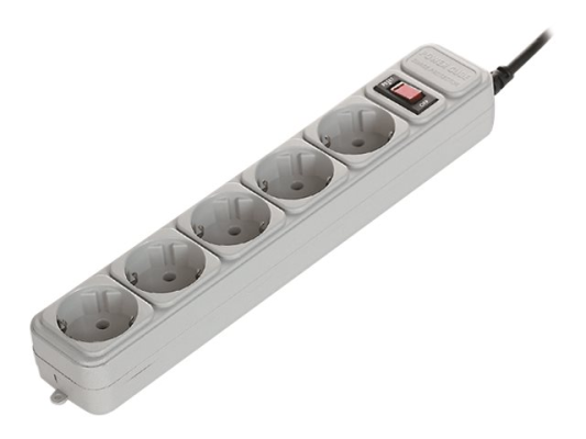Gembird SPG3-B-6C surge protector, 5 sockets, 6ft