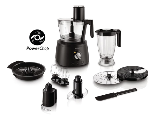 Philips | Avance Collection | Food processor | Food procesor | Bowl capacity 2.2 L | 1000 W | Black