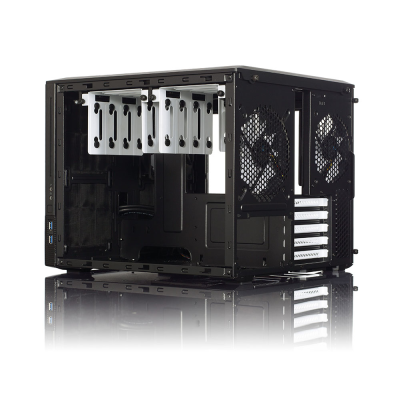 Fractal Design | NODE 804 | Side window | 2 - USB 3.0Audio in / outPower button with LED (white)HDD activity LED (white) | Black | Micro ATX | Power supply included No