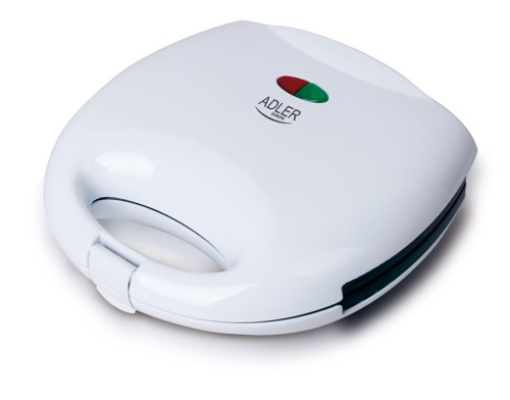 Adler | Sandwich maker | AD 301 | 750 W | Number of plates 1 | Number of pastry 2 | White