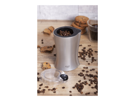 Adler | AD 443 | 150 W | Coffee beans capacity 70 g | Number of cups 8 pc(s) | Stainless steel