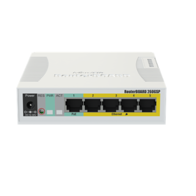 Cloud Router Switch | RB260GSP | 1000 Mbit / s | Ethernet LAN (RJ-45) ports 5 | 12 month(s)
