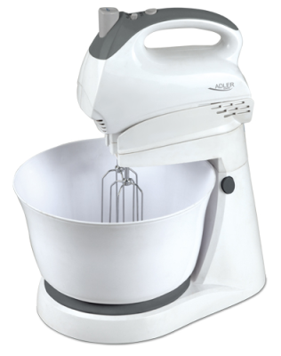 Adler | Mixer | AD 4202 | Mixer with bowl | 300 W | Number of speeds 5 | Turbo mode | White