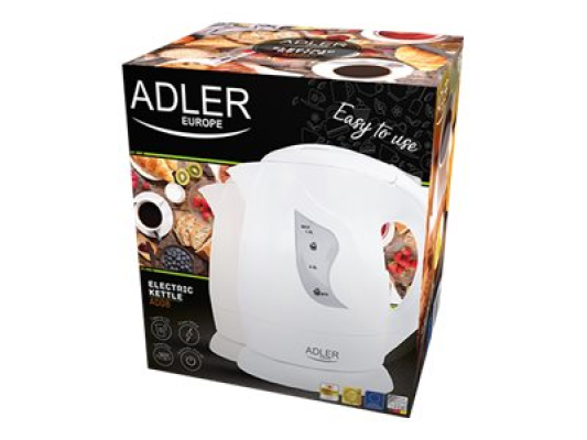 Adler | Kettle | AD 08 b | Standard | 850 W | 1 L | Plastic | 360° rotational base | Beige