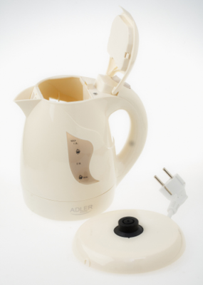 Adler | Kettle | AD 08 b | Standard | 850 W | 1 L | Plastic | 360° rotational base | Beige