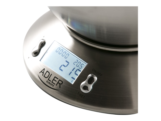 Adler | Kitchen scales | AD 3134 | Maximum weight (capacity) 5 kg | Graduation 1 g | Stainless steel