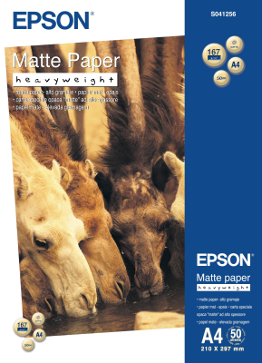 Matte Paper Heavy Weight, DIN A4, 167g / mÂ², 50 Sheets