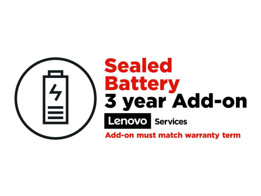 Lenovo | Warranty 3Y Sealed Battery Add On Replacement | Next Business Day (NBD) | 3 year(s) | On-site