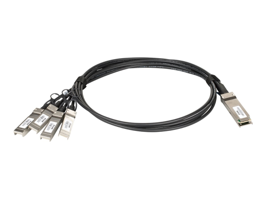 D-Link | DEM-CB100QXS-4XS | QSFP+ | Copper | Direct Attach Cable | 10 / 100 / 1000 / 40000 Mbit / s | Maximum transfer distance 1 m