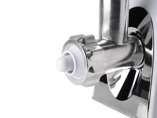 Tristar | VM-4210 Meat Grinder | White | 3 Stainless steel grinding plates, Aluminum grinder head, Aluminum hopper tray, Sausage stuffer, Kubbe attachment, Sausage accessory, Stainless steel blade