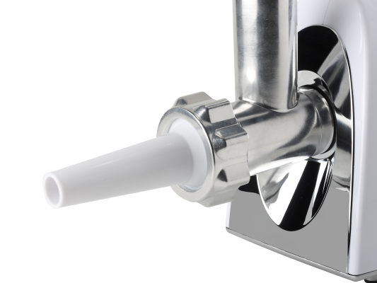 Tristar | VM-4210 Meat Grinder | White | 3 Stainless steel grinding plates, Aluminum grinder head, Aluminum hopper tray, Sausage stuffer, Kubbe attachment, Sausage accessory, Stainless steel blade