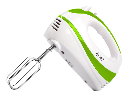 Adler | Mixer | AD 4205 g | Hand Mixer | 300 W | Number of speeds 5 | Turbo mode | White / Green