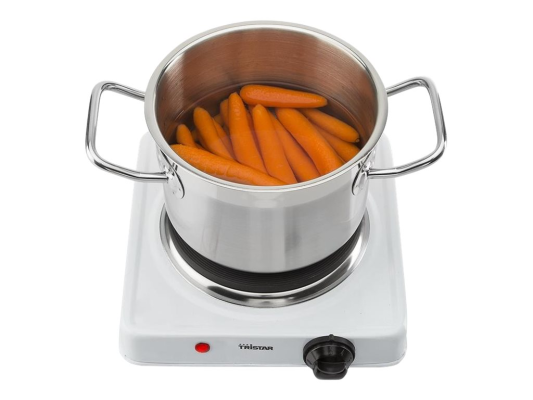 Tristar | Free standing table hob | KP-6185 | Number of burners / cooking zones 1 | Rotary | Black, White | Electric