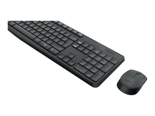 Logitech | MK235 | Keyboard and Mouse Set | Wireless | Mouse included | Batteries included | US | Black | 475 g