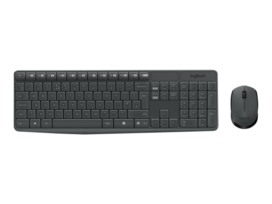 Logitech | MK235 | Keyboard and Mouse Set | Wireless | Mouse included | Batteries included | US | Black | 475 g