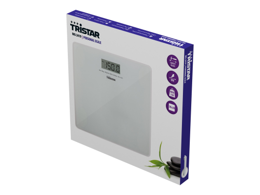 Tristar | Bathroom scale | WG-2419 | Maximum weight (capacity) 150 kg | Accuracy 100 g | White