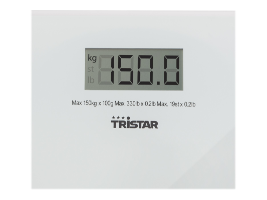 Tristar | Bathroom scale | WG-2419 | Maximum weight (capacity) 150 kg | Accuracy 100 g | White