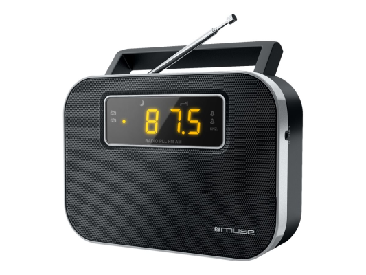 Muse | M-081R | Alarm function | 2-band PLL portable radio | Black