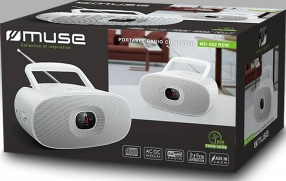 Muse | MD-202RDW | Portable radio CD player | White