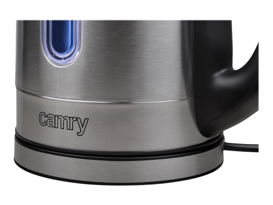 Camry | Kettle | CR 1253 | With electronic control | 2200 W | 1.7 L | Stainless steel | 360° rotational base | Stainless steel