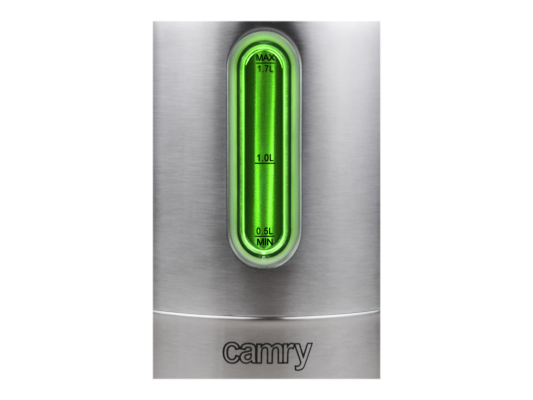 Camry | Kettle | CR 1253 | With electronic control | 2200 W | 1.7 L | Stainless steel | 360° rotational base | Stainless steel