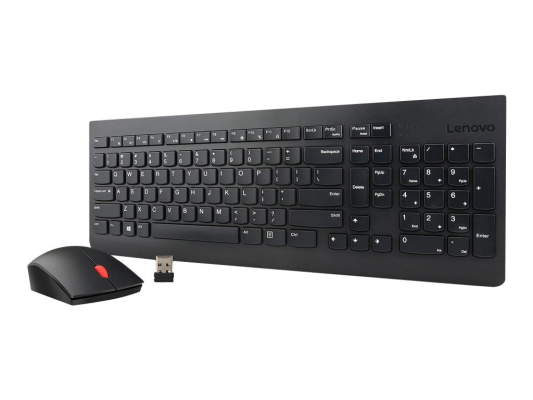 Lenovo | Essential | Essential Wireless Keyboard and Mouse Combo - US English with Euro symbol | Keyboard and Mouse Set | Wireless | Mouse included | US | Black | Numeric keypad | Wireless connection