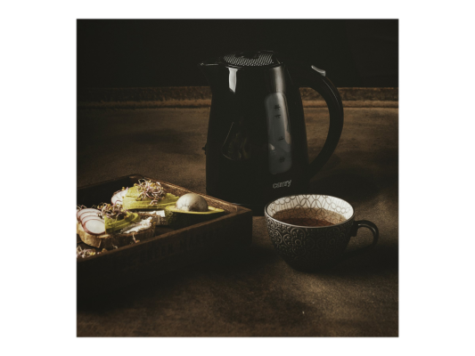 Camry | Kettle | CR 1255 | Standard | 2200 W | 1.7 L | Plastic | 360° rotational base | Black