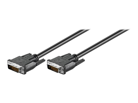 Goobay | DVI-D FullHD cable Dual Link, nickel plated | DVI-D male Dual-Link (24+1 pin) | DVI-D male Dual-Link (24+1 pin) | DVI to DVI | 1.8 m