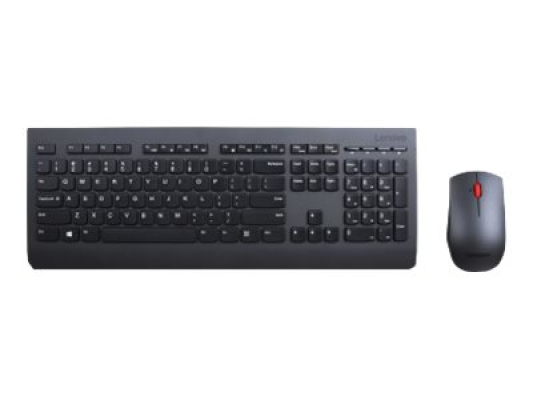 Lenovo | Professional | Professional Wireless Keyboard and Mouse Combo - US English with Euro symbol | Keyboard and Mouse Set | Wireless | Mouse included | US | Black | US English | Numeric keypad | Wireless connection