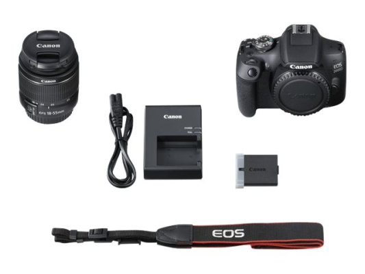 Canon | EOS | 2000D 18-55 III EU26 | SLR Camera Kit | Megapixel 24.1 MP | ISO sensitivity (max) 12800 | Display diagonal 3.0 " | Wi-Fi | Video recording | APS-C | Black