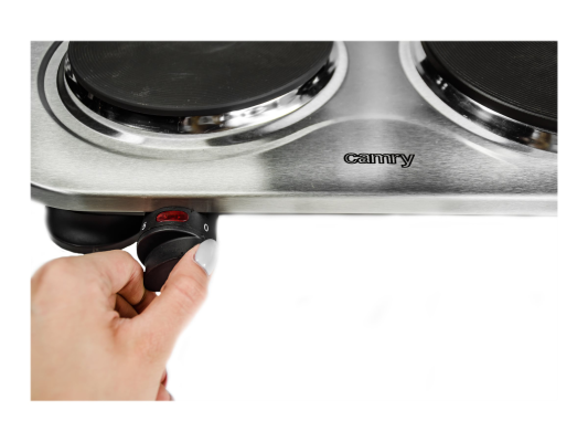 Camry | CR 6511 | Number of burners / cooking zones 2 | Rotary knobs | Stainless steel | Electric