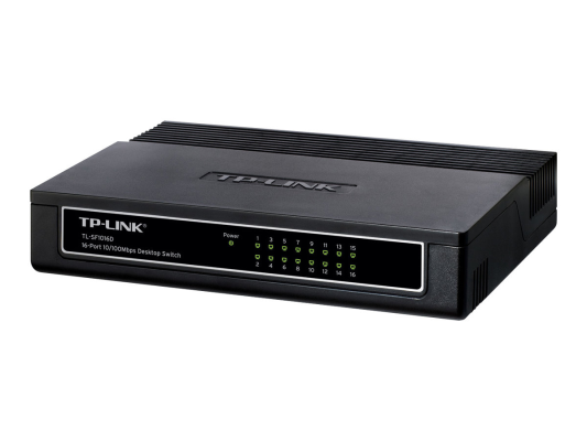 TP-LINK | Switch | TL-SF1016D | Desktop | 10 / 100 Mbps (RJ-45) ports quantity 16 | Power supply type External