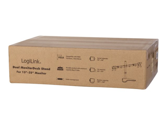 Logilink | Desk Mount | BP0045 | 13-32 " | Maximum weight (capacity) 8 kg | Black