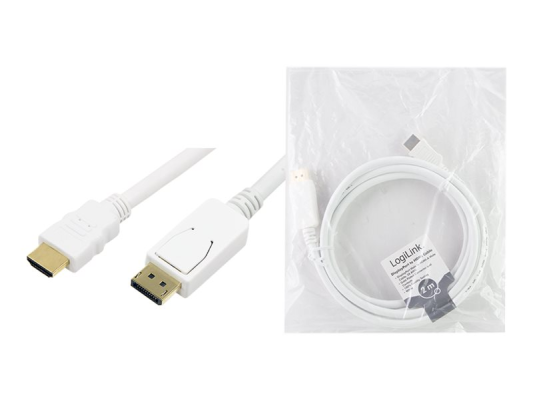 Logilink | Cable DisplayPort to HDMI | CV0055 | DP to HDMI | 2 m