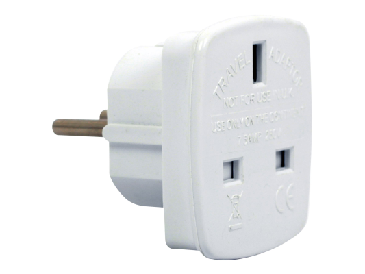 Gembird | AC power adapter, UK socket to EU Schuko plug, 7.5 A | Travel adapter