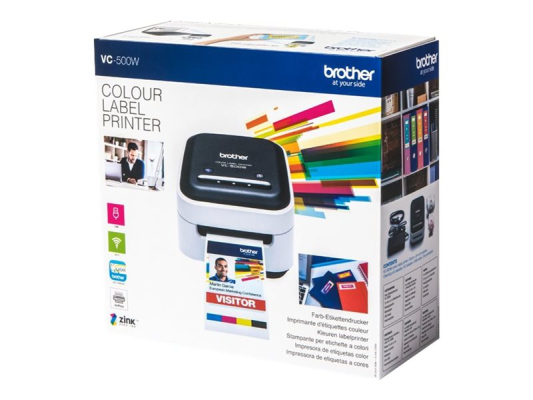 Brother VC-500W | Colour | ZINK Zero-Ink | Label Printer | Wi-Fi | Black / grey